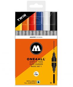 ONE4ALL Marker Set Acrylic TWIN 1,5/4mm 6 pcs. Basic-Set 1